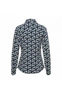 &Co Woman Blouses Dessin Blouse LOTTE GRAPHIC BL203/700500 Blue