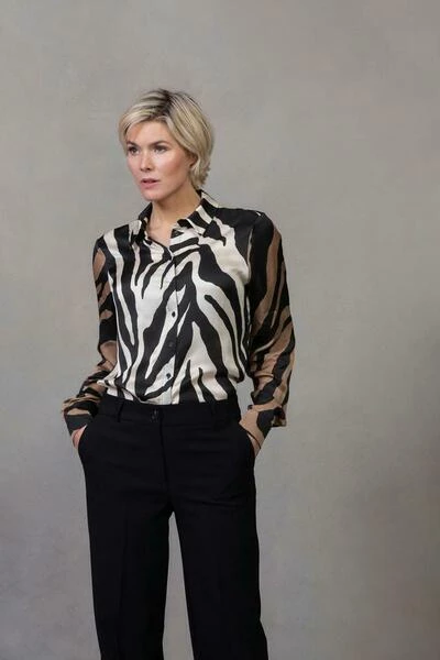 &Co Woman Wijde Broeken Co Woman Broek Pants Charlotte CHARLOTTE COMFORT PA212/99000 Black 2 &Co Woman Wijde Broeken Co Woman Broek Pants Charlotte CHARLOTTE COMFORT PA212/99000 Black - Afbeelding 2