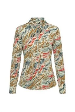 &Co Woman Longsleeve Shirts BLOUSE LOTTE ANIMAL Green