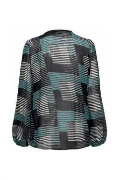 &Co Woman Blouses Alicia Grid Blouse Blue -&Co Woman Verkoop 68749384bc6640b8d661da81c2ef231e