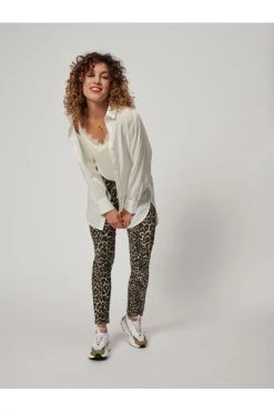 &Co Woman Leggings & Treggings PANT PHILLY LEOPARD Black