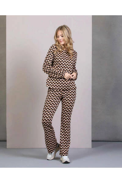 &Co Woman Hoodies & Sweatvesten Doris Dot Top Beige 4 &Co Woman Hoodies & Sweatvesten Doris Dot Top Beige - Afbeelding 4