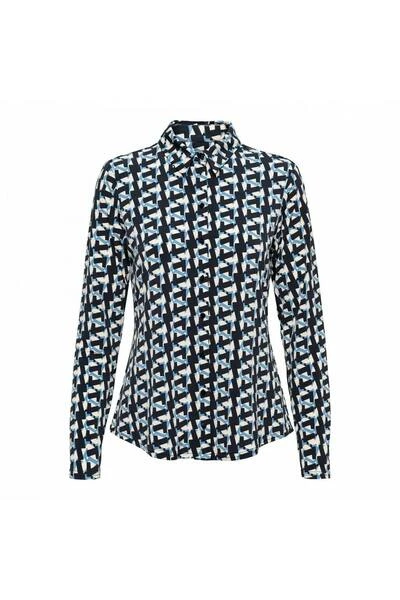 &Co Woman Blouses Dessin Blouse LOTTE GRAPHIC BL203/700500 Blue 2 &Co Woman Blouses Dessin Blouse LOTTE GRAPHIC BL203/700500 Blue - Afbeelding 2