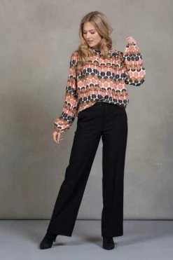 &Co Woman Wijde Broeken Co Woman Broek Pants Charlotte CHARLOTTE COMFORT PA212/99000 Black