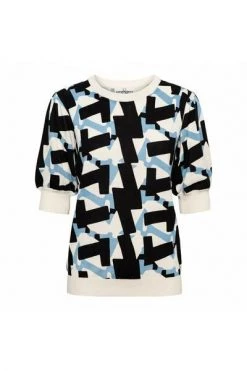 &Co Woman Sweaters Pullover Pull Korte Mouw Dessin BECKIE PU110/70050 Blue -&Co Woman Verkoop c6d053eda72a1824638248b33b2ac399