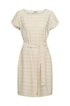 &Co Woman Casual Jurken Jurk Mouwloos Dessin Piper Ikat DR182 Z/90250 Beige