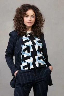 &Co Woman Sweaters Pullover Pull Korte Mouw Dessin BECKIE PU110/70050 Blue -&Co Woman Verkoop dbacc56a07232ad95904edc72132054f