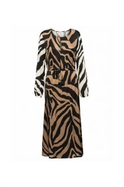&Co Woman Maxi Jurken Amanda Tiger Dress Brown -&Co Woman Verkoop fa21ccbb237eda391608432f81a7a17f