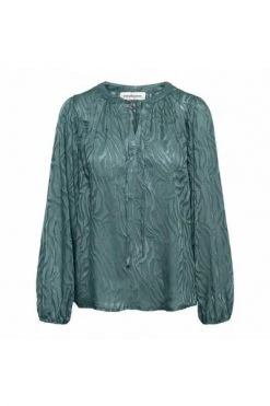 &Co Woman Blouses Blouse Ausbrenner AISHA Green