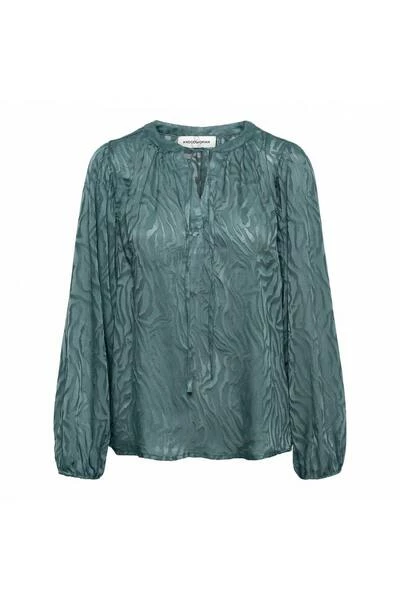 &Co Woman Blouses Blouse Ausbrenner AISHA Green 1 &Co Woman Blouses Blouse Ausbrenner AISHA Green